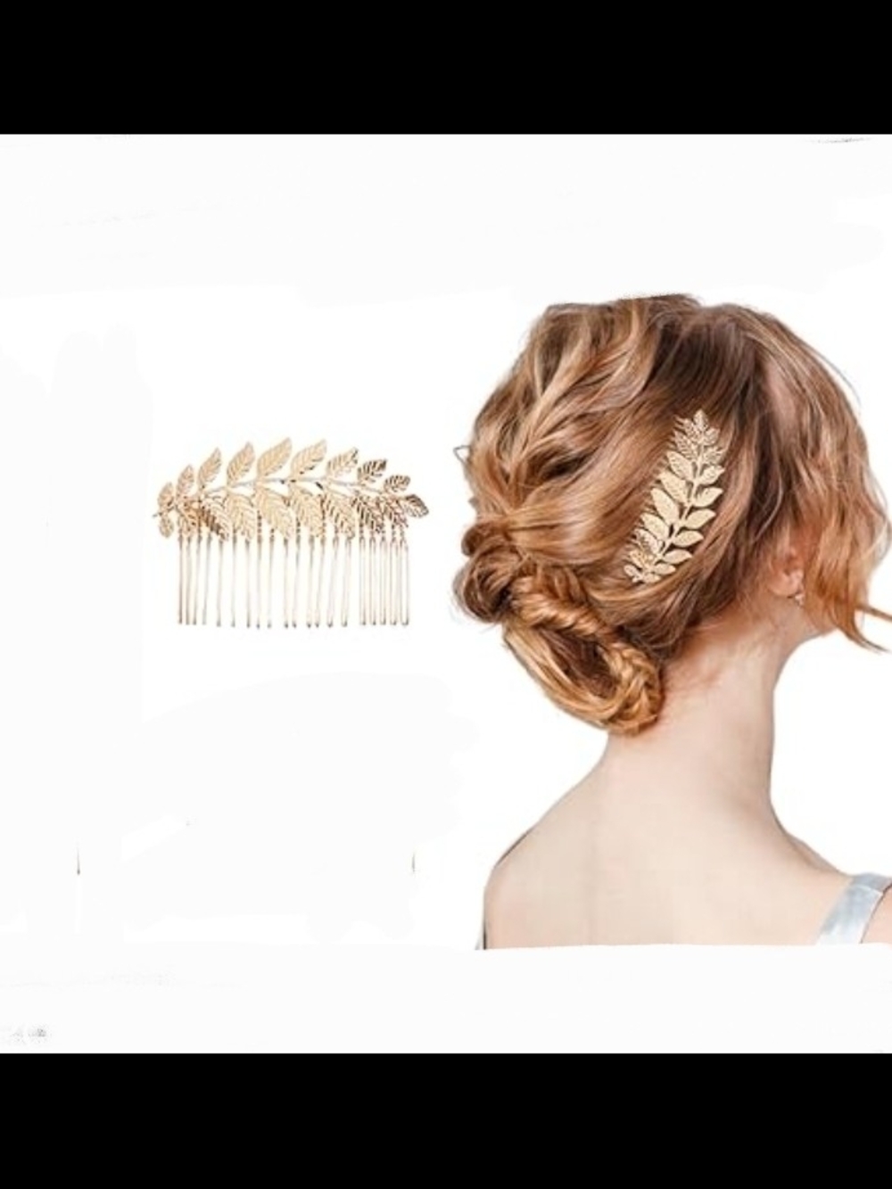 Gold Leaf Hair Comb - Elegant Women’s Hair Accessory BNIB